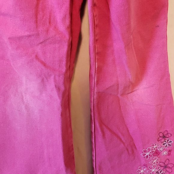 Vtg Girl's Jeanswear Jeans W/Flowers Embroidered - Picture 2 of 8
